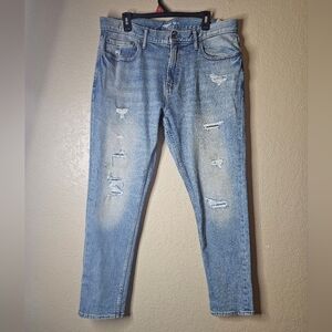 OLD NAVY relaxed slim E destroy men's Jeans Size 36x32 light Blue